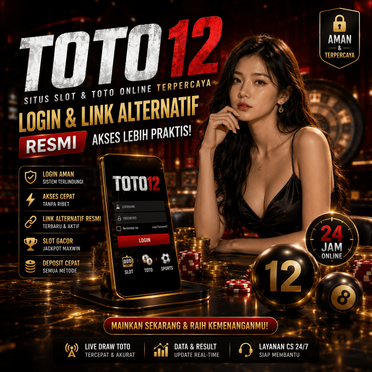 TOTO12 Login & Link Alternatif Resmi | Akses Slot dan Toto Lebih Praktis