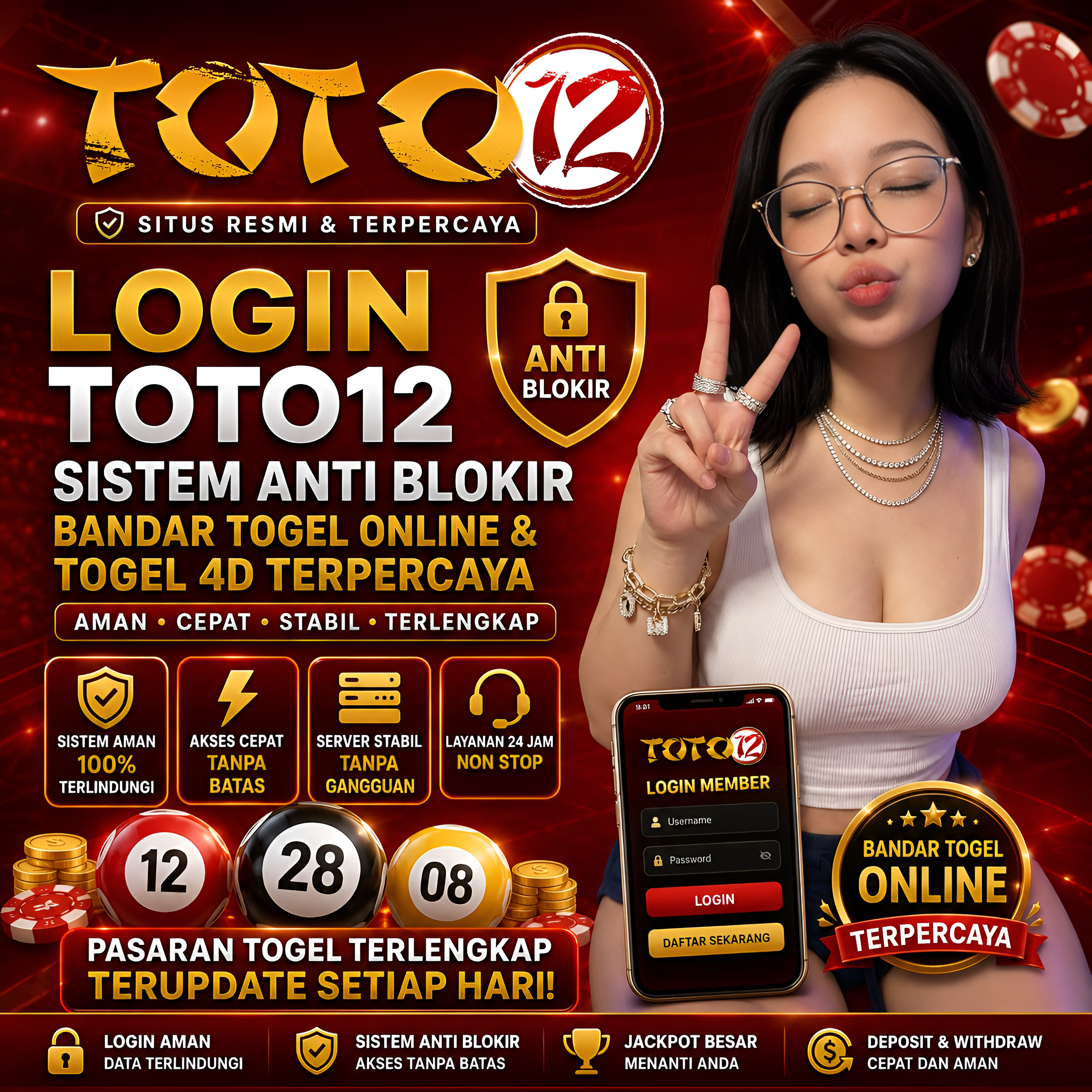 Login TOTO12 Sistem Anti Blokir Bandar Togel Online & Togel 4D Terpercaya